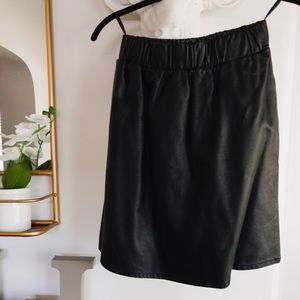 Maison Jules faux leather skirt with pockets